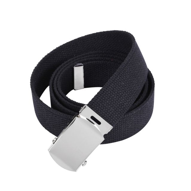 Rothco 44 Inch Military Web Belts Chrome Black me-Black