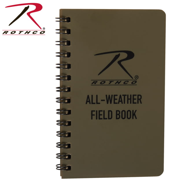 Rothco All Weather Waterproof Side Spiral Notebook 3x5in Coyote Brown