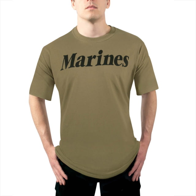 Rothco AR 670-1 Coyote Brown Marines Physical Training T-Shirt - Mens Small