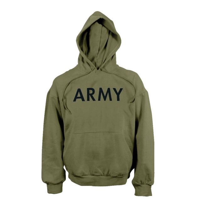 Rothco Army PT Pullover Hooded Sweatshirt Olive Drab M eDrab-M
