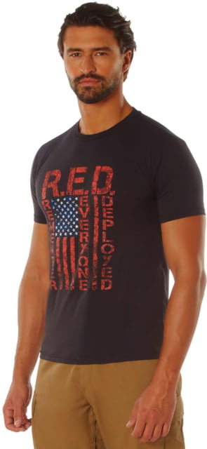 Rothco Athletic Fit R.E.D. / Remember Everyone Deployed T-Shirt – Mens Black Medium