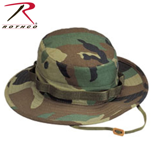 Rothco 100percent Cotton Rip-Stop Boonie Hat Woodland Camo 7 1/4 landCamo-714