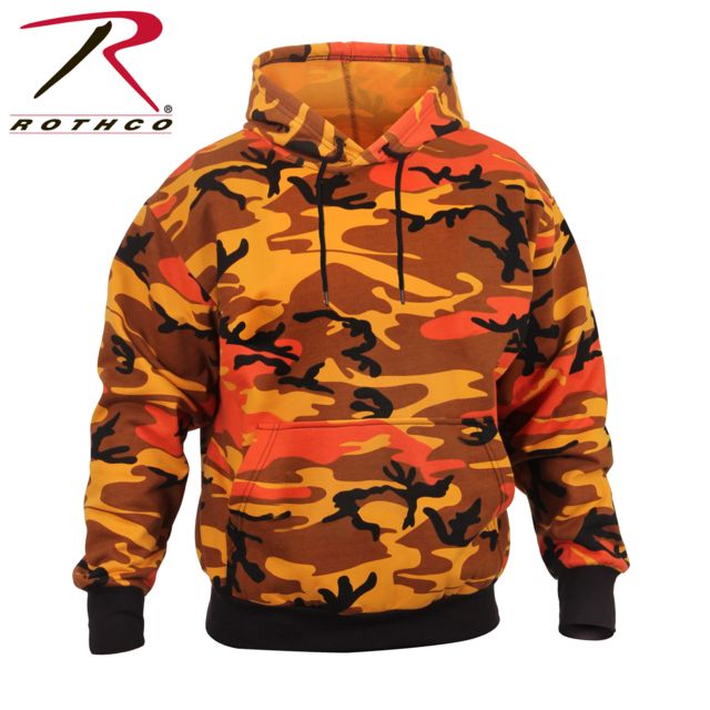 Rothco Camo Pullover Hooded Sweatshirt Savage Orange Camo L geOrangeCamo-L