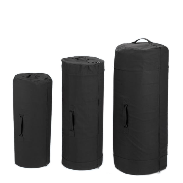 Rothco Canvas Duffle Bag With Side Zipper Black Black-25x42