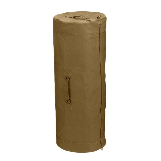 Rothco Canvas Duffle Bag With Side Zipper Coyote Brown CoyoteBrown-25x42