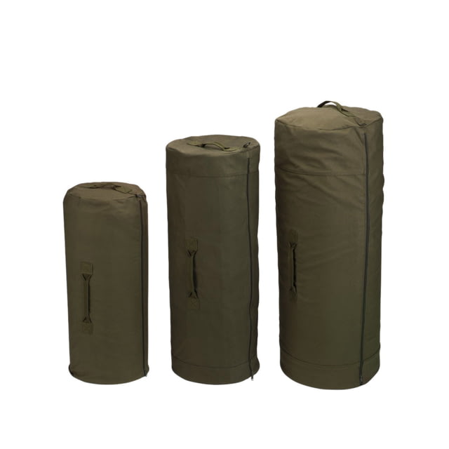 Rothco Canvas Duffle Bag With Side Zipper Olive Drab OliveDrab-25x42