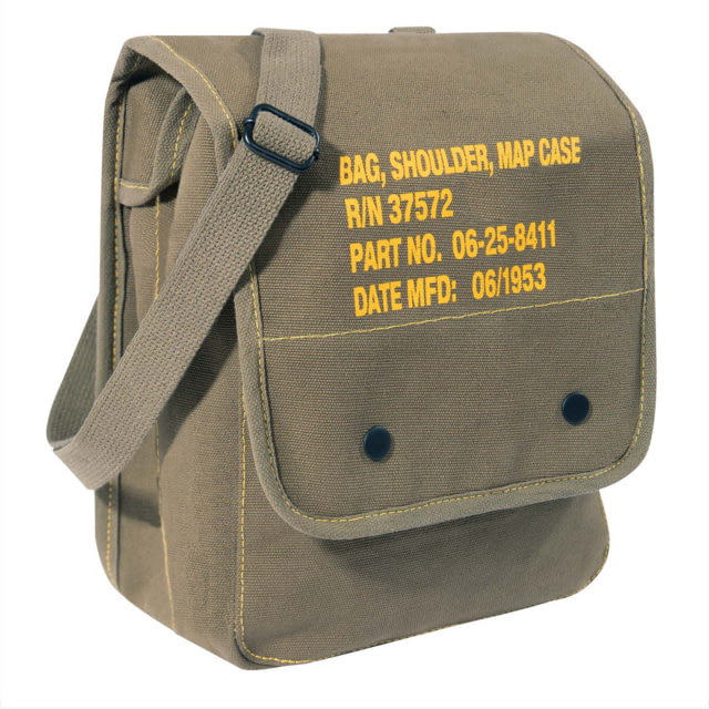 Rothco Rothco Canvas Map Case Shoulder Bag w/ Military Stencil 12in x 8 1/2in x 4 1/2in
