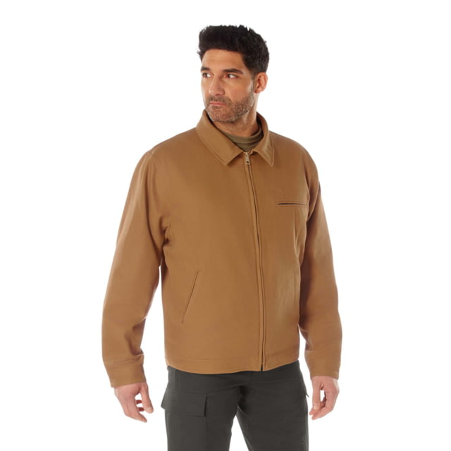 Rothco Canvas Work Jacket - Men's Work Brown Small