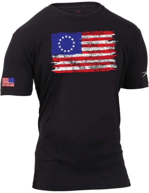 Rothco Colonial Betsy Ross Flag T-Shirt - Mens Black 2XL