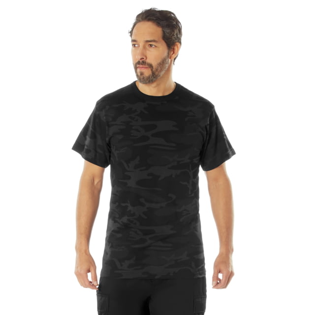 Rothco Colored Camo T-Shirt - Men's Midnight Black Camo Medium