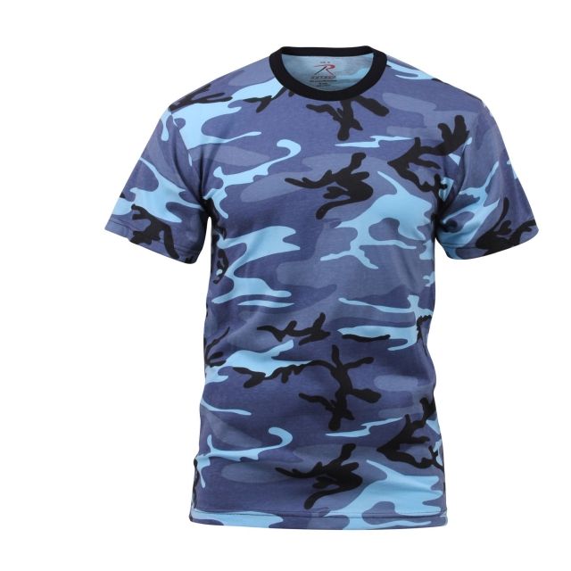Rothco Colored Camo T-Shirt - Men's Sky Blue Camo 3XL SkyBlueCamo-3XL