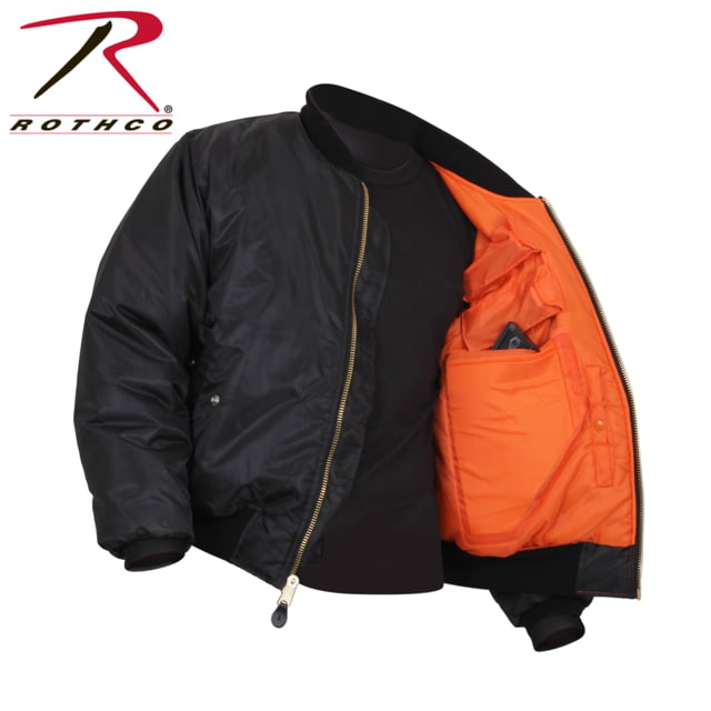 Rothco Concealed Carry MA-1 Flight Jacket Black