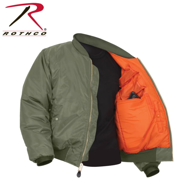 Rothco Concealed Carry MA-1 Flight Jacket Sage Green 3XL