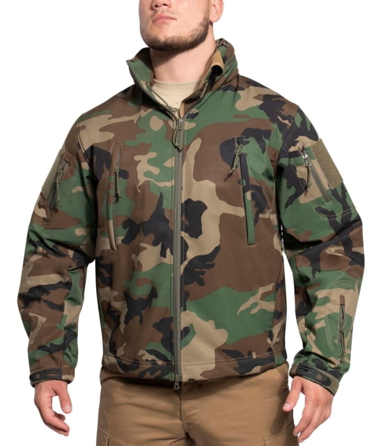 Rothco Concealed Carry Soft Shell Jacket – Men’s Woodland Camo 3XL