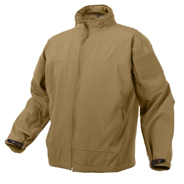 Rothco Covert Ops Lightweight Soft Shell Jacket – Mens Coyote Brown Extra Large teBrown-XL