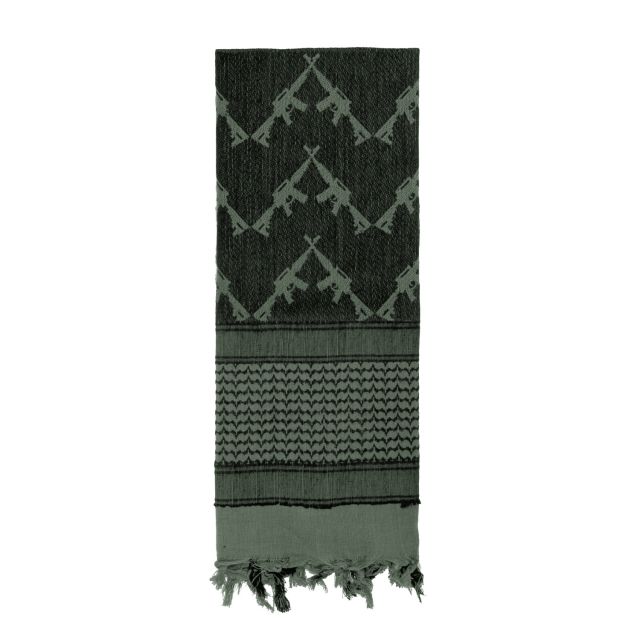 Rothco Crossed Rifles Shemagh Tactical Scarf Foliage Green ageGreen
