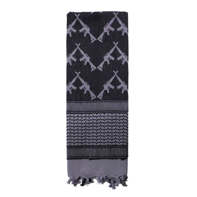 Rothco Crossed Rifles Shemagh Tactical Scarf Grey