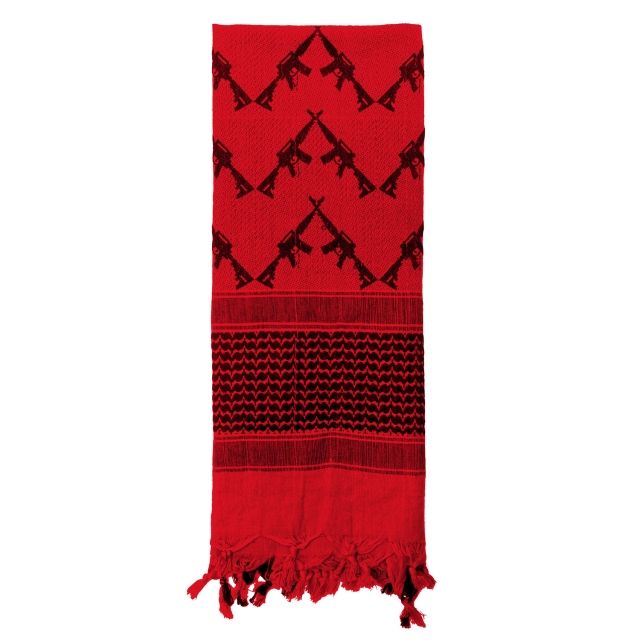 Rothco Crossed Rifles Shemagh Tactical Scarf Red