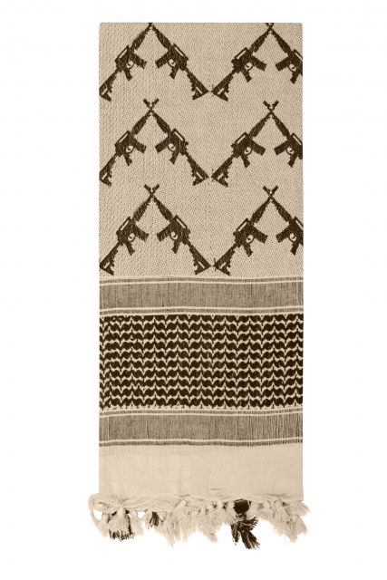 Rothco Crossed Rifles Shemagh Tactical Scarf Tan