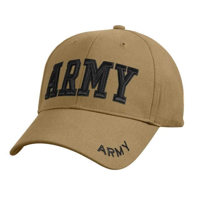 Rothco Deluxe Army Embroidered Low Profile Insignia Cap Coyote Brown One Size CoyoteBrown-OneSize