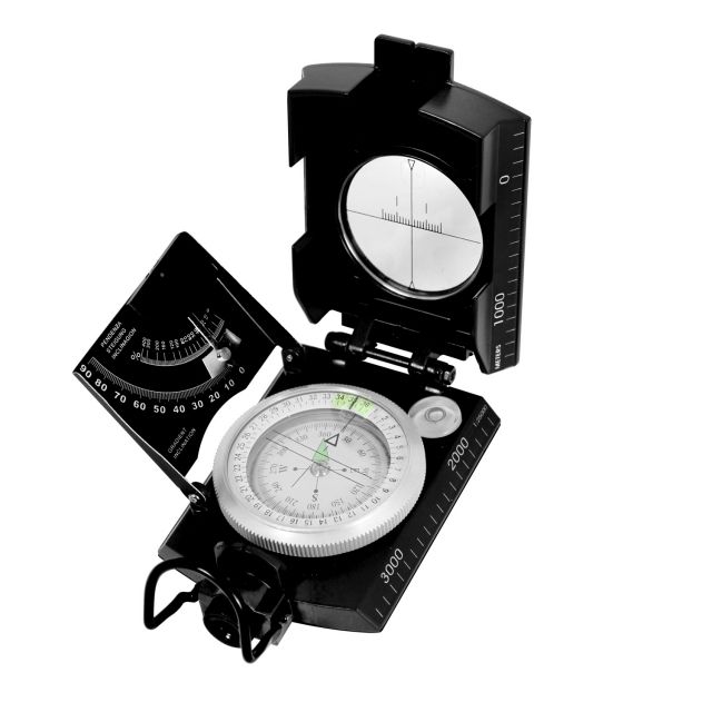 Rothco Deluxe Marching Compass Black Black