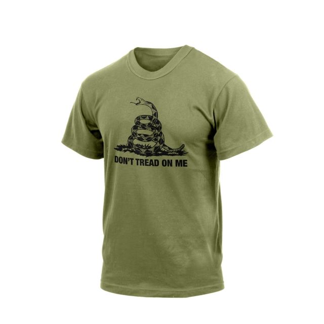 Rothco Don't Tread On Me Vintage T-Shirt Olive Drab XL eDrab-XL