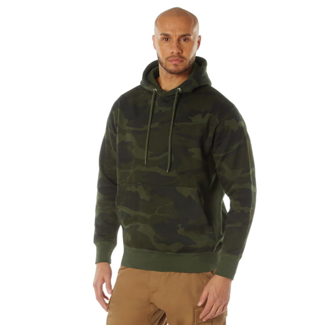 Rothco Every Day Pullover Hooded Sweatshirt - Men's Midnight Woodland Camo 3XL