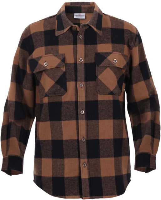 Rothco Extra Heavyweight Buffalo Plaid Flannel Shirt - Mens Brown Plaid Medium nPlaid-M