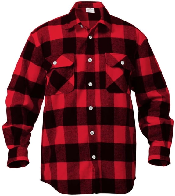 Rothco Extra Heavyweight Buffalo Plaid Flannel Shirt - Mens Red Plaid 4XL laid-4XL