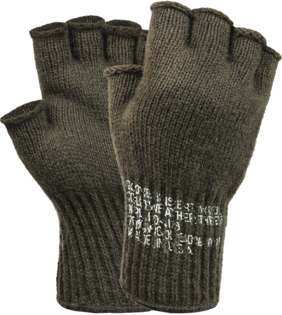 Rothco Fingerless Wool Gloves Olive Drab OliveDrab