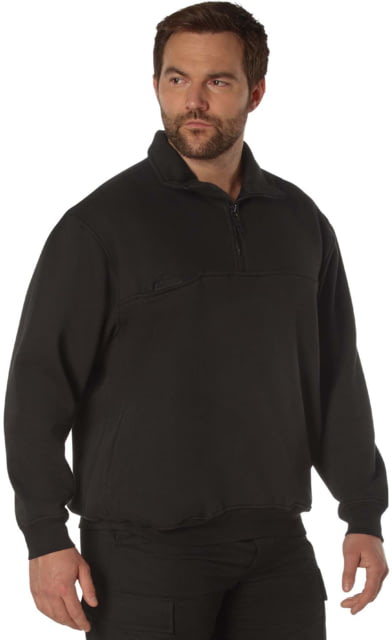 Rothco Firefighter / EMS Quarter Zip Job Shirt - Mens Black Extra Large