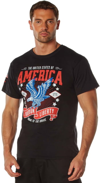 Rothco Freedom & Liberty Patriotic T-Shirt - Mens Black 3XL