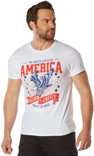 Rothco Freedom & Liberty Patriotic T-Shirt – Mens White Medium