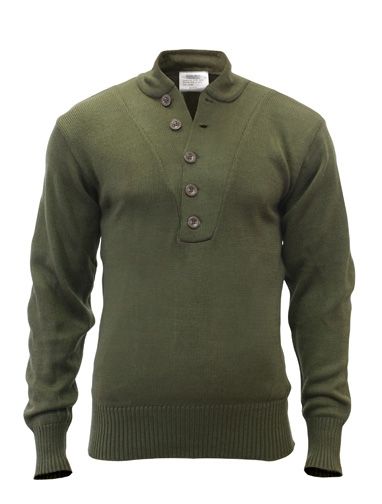 Rothco G.I. Style 5-Button Acrylic Sweater Olive Drab S eDrab-S