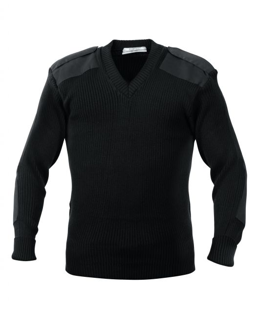 Rothco G.I. Style Acrylic V-Neck Sweater Black M k-M