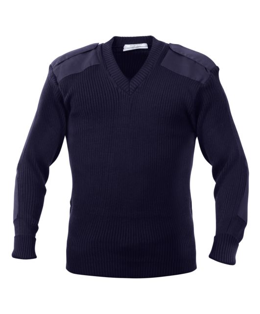 Rothco G.I. Style Acrylic V-Neck Sweater Navy Blue M Blue-M