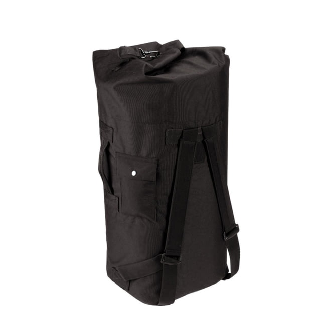 Rothco G.I. Type Enhanced Double Strap Duffle Bag Black Black