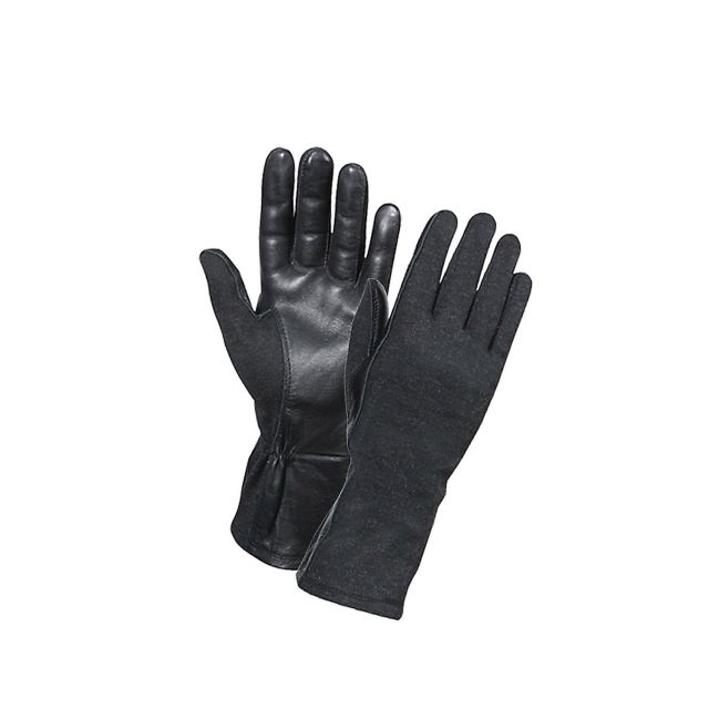 Rothco G.I. Type Flame & Heat Resistant Flight Gloves Black 9 k-9
