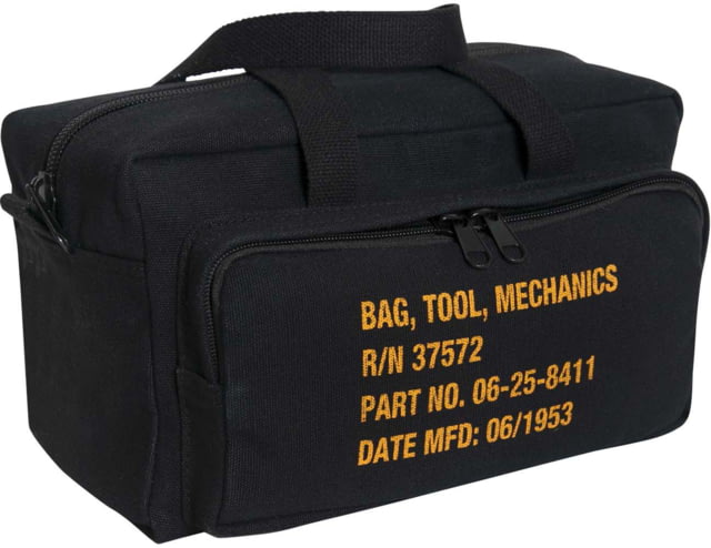 Rothco G.I. Type Zipper Pocket Mechanics Tool Bag w/ Military Stencil One Size Black