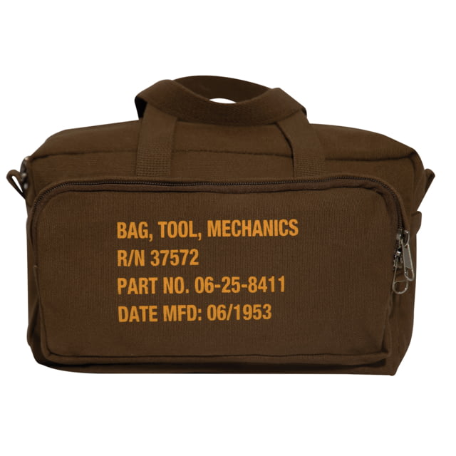 Rothco G.I. Type Zipper Pocket Mechanics Tool Bag w/ Military Stencil One Size Earth Brown