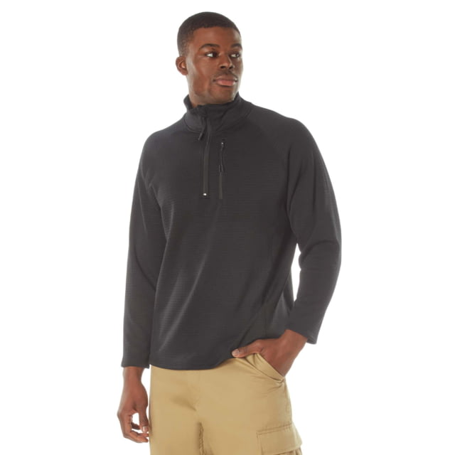 Rothco Grid Fleece Pullover Black Small