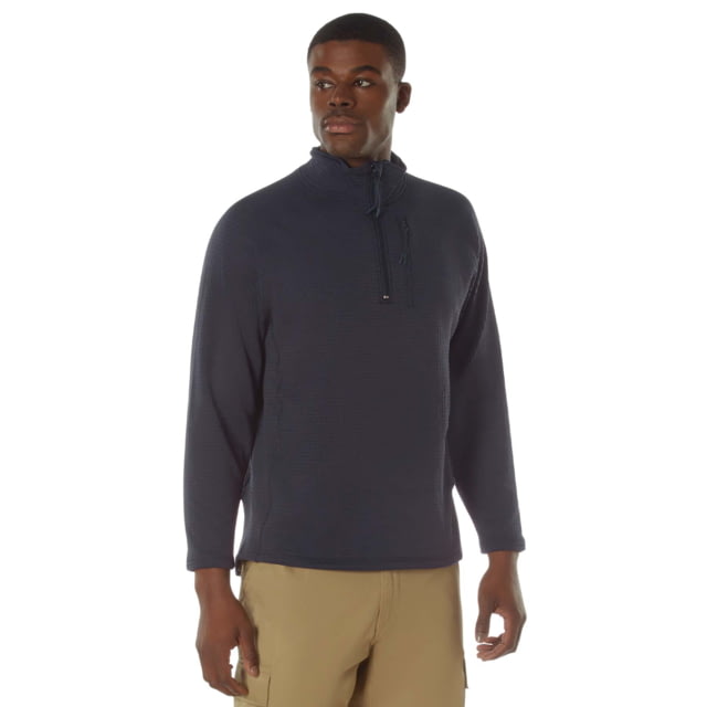 Rothco Grid Fleece Pullover Midnight Navy Blue Small