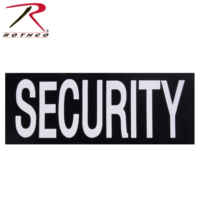 Rothco Security Hook Back Patch Large Black
