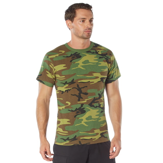 Rothco Military Heavyweight T-Shirt Woodland Camo 3XL 50197-WoodlandCamo-3XL