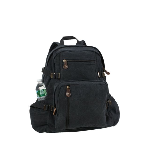 Rothco Jumbo Vintage Canvas Backpack Black k