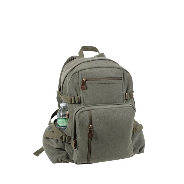 Rothco Jumbo Vintage Canvas Backpack Olive Drab eDrab