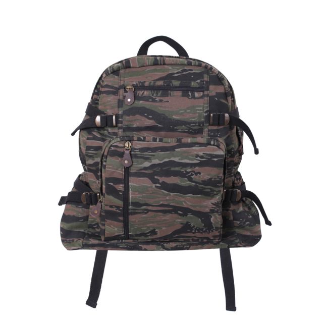 Rothco Jumbo Vintage Canvas Backpack Tiger Stripe Camo TigerStripeCamo