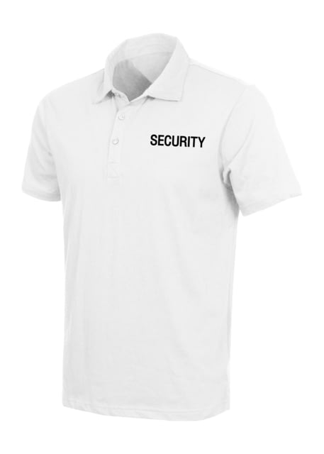 Rothco Moisture Wicking Security Polo Shirt - Mens 2XL White W/ Black Lettering