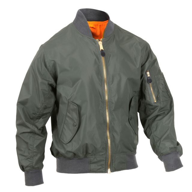 Rothco Lightweight MA-1 Flight Jacket Sage Green S Green-S