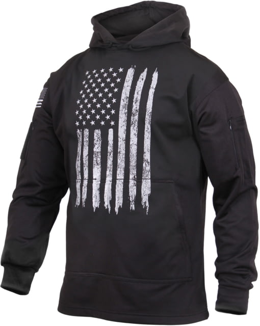 Rothco U.S. Flag Concealed Carry Hoodie - Men's Black 5XL